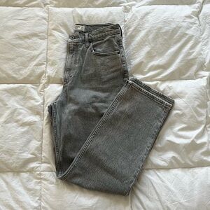 Abercrombie & Fitch Light Gray High-Rise Jeans